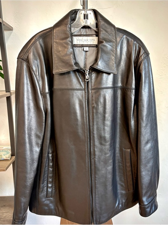 Marc New York Other - Marc New York Dark Brown Leather Zip Jacket